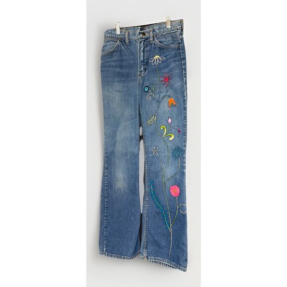Vintage Wrangler Late 1960s Wrangler Custom Embroidery...